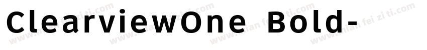 ClearviewOne Bold字体转换